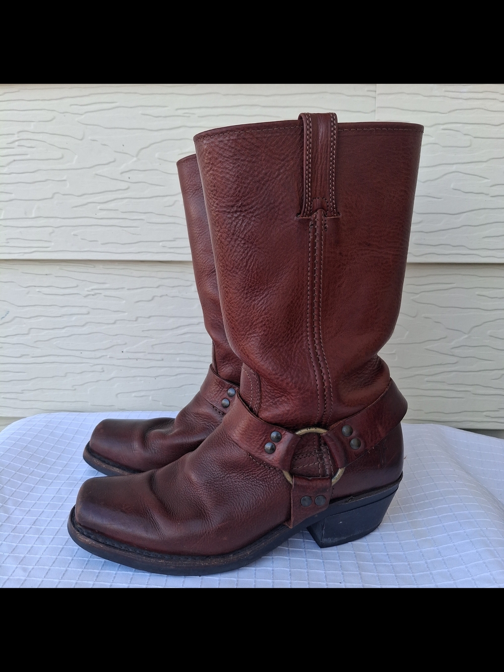 VINTAGE FRYE HARNESS BOOTS WOMEN SZ 8M Made In USA